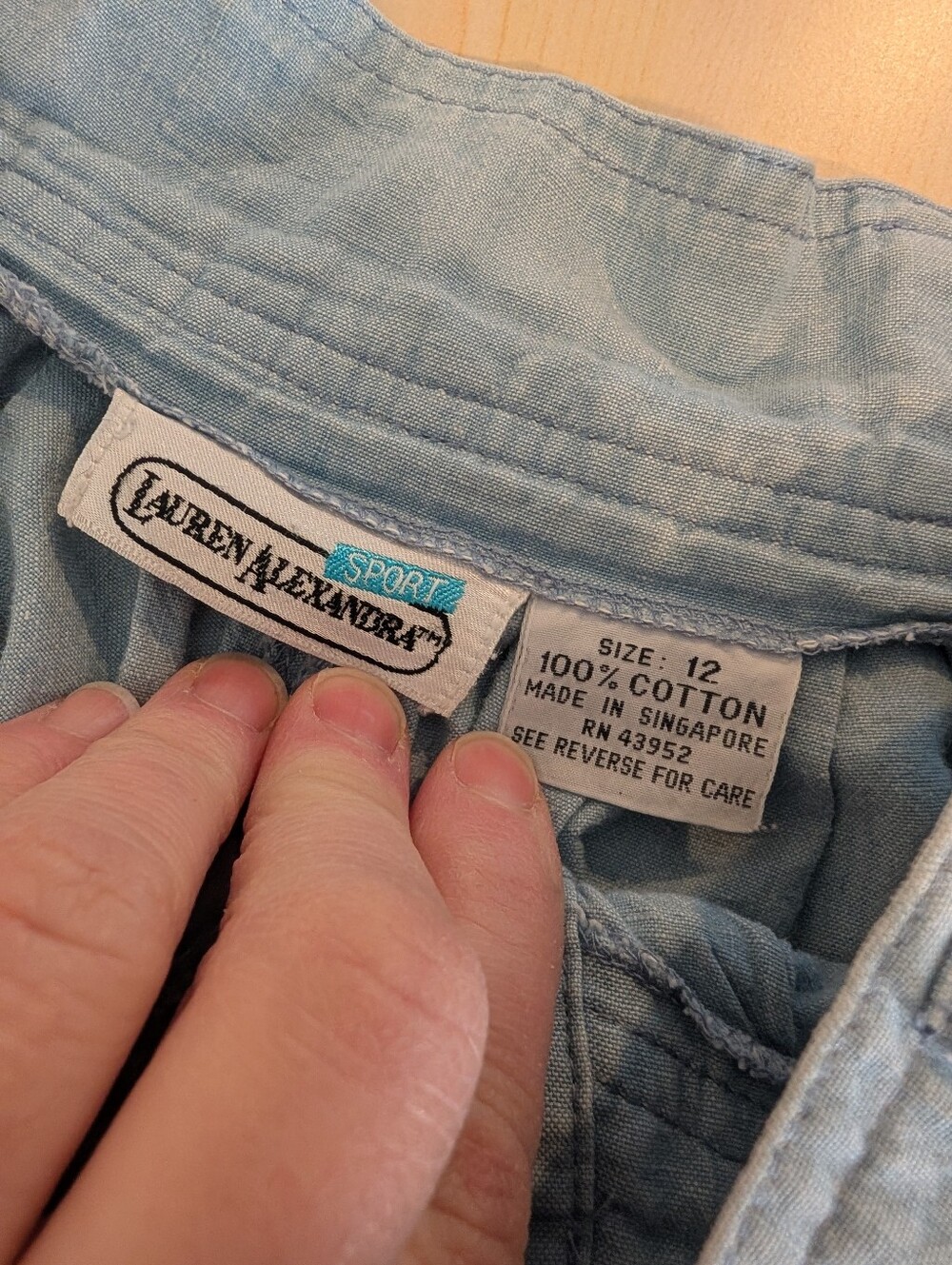 Vintage Light Blue Denim Button-Front Maxi Skirt - Picture 6 of 8